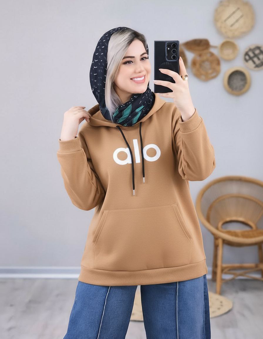 هودی alo دورس پنبه باکیفیت اسپرت زنانه مردانه