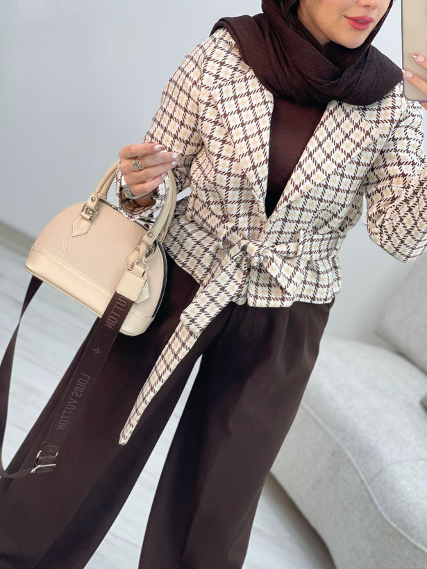 کراپ کت نیلوفر زنانه موهر پشمی