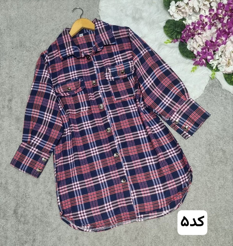 تونیک مانتویی زنانه چهار خونه