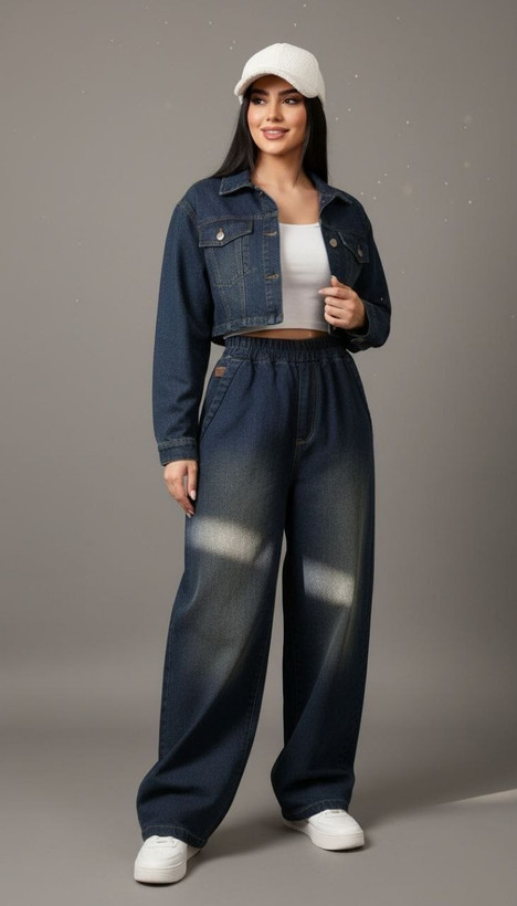 شلوار نیم بگ رادو زنانه نیل جین