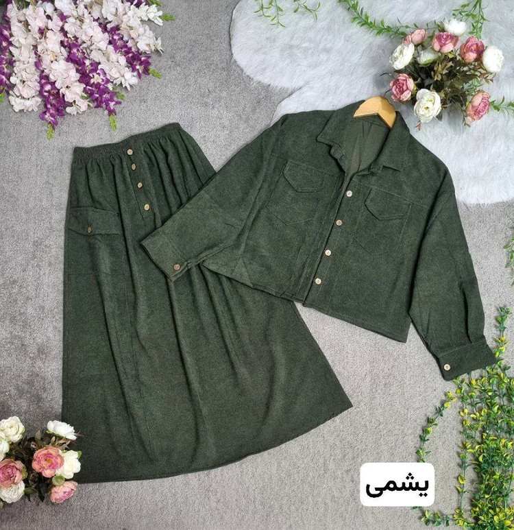 👚 ست تندیس مخمل کبریتی زنانه 🧵 مخمل کبریتی