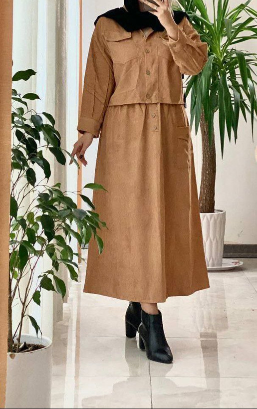 👚 ست تندیس مخمل کبریتی زنانه 🧵 مخمل کبریتی