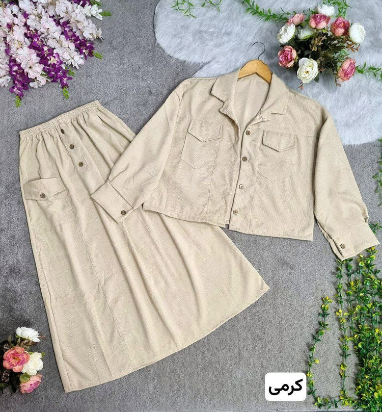 👚 ست تندیس مخمل کبریتی زنانه 🧵 مخمل کبریتی