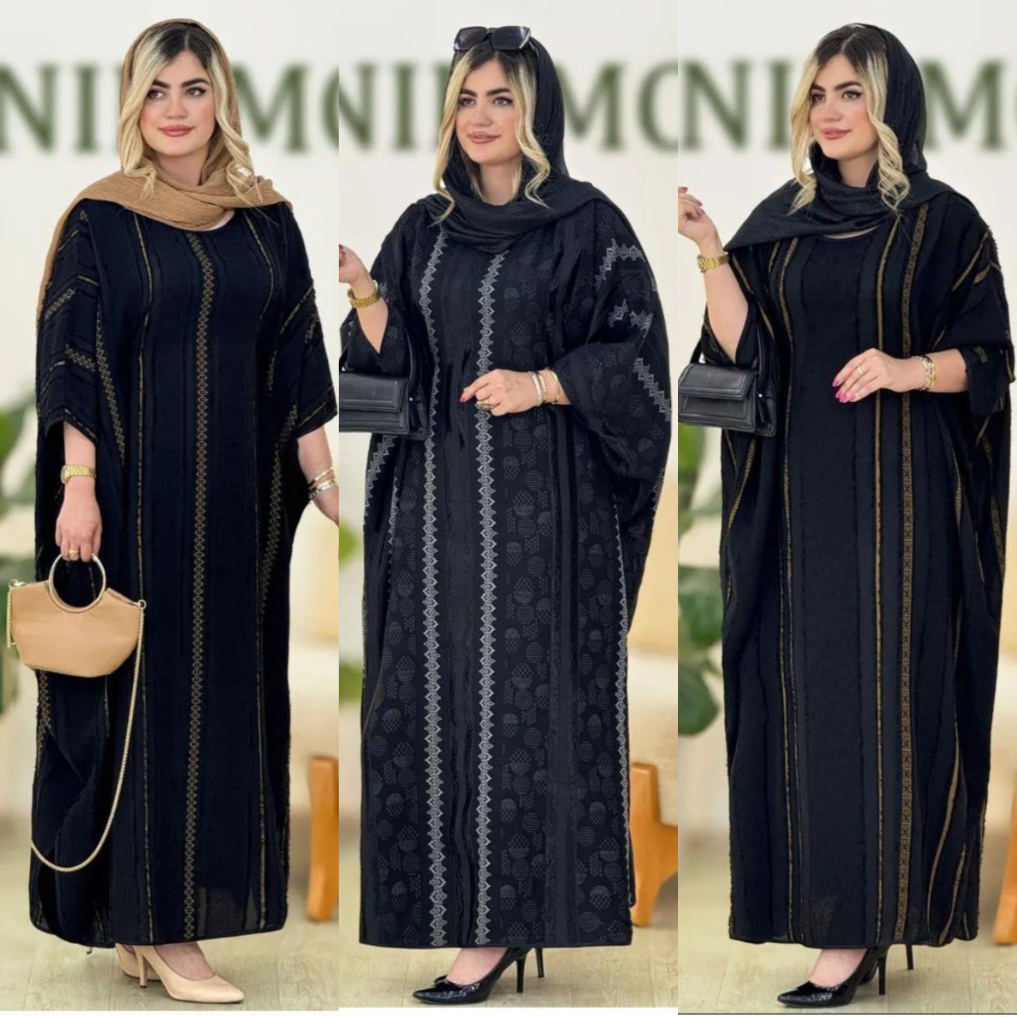 عبا نگین زنانه حریر ژاکارد با کیفیت