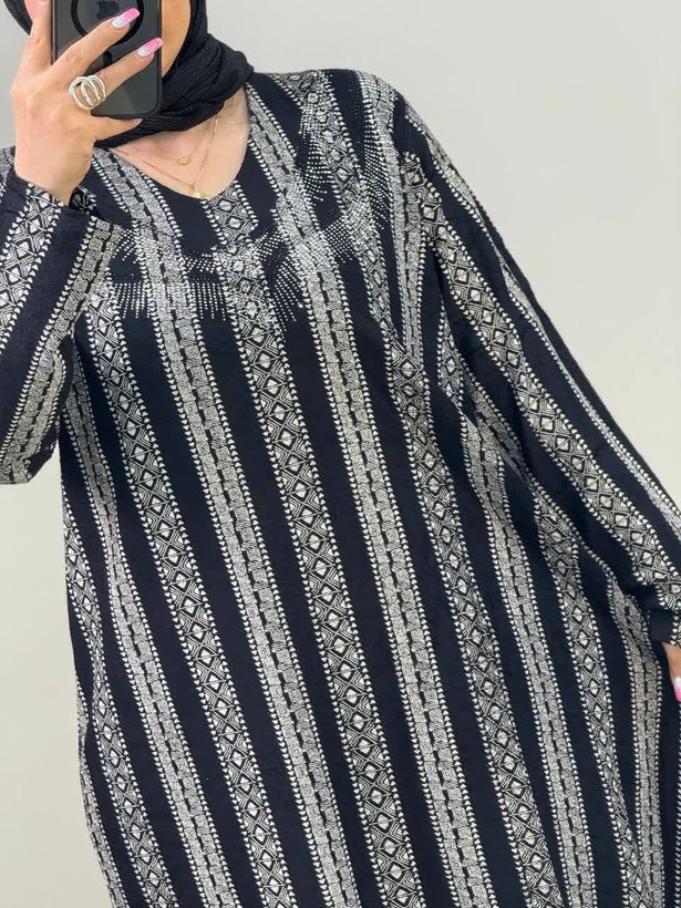 تونیک یقه هفت نگینی زنانه مرینوس گرم بالا