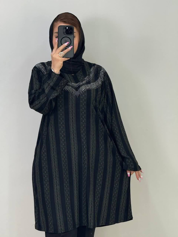 تونیک یقه هفت نگینی زنانه مرینوس گرم بالا
