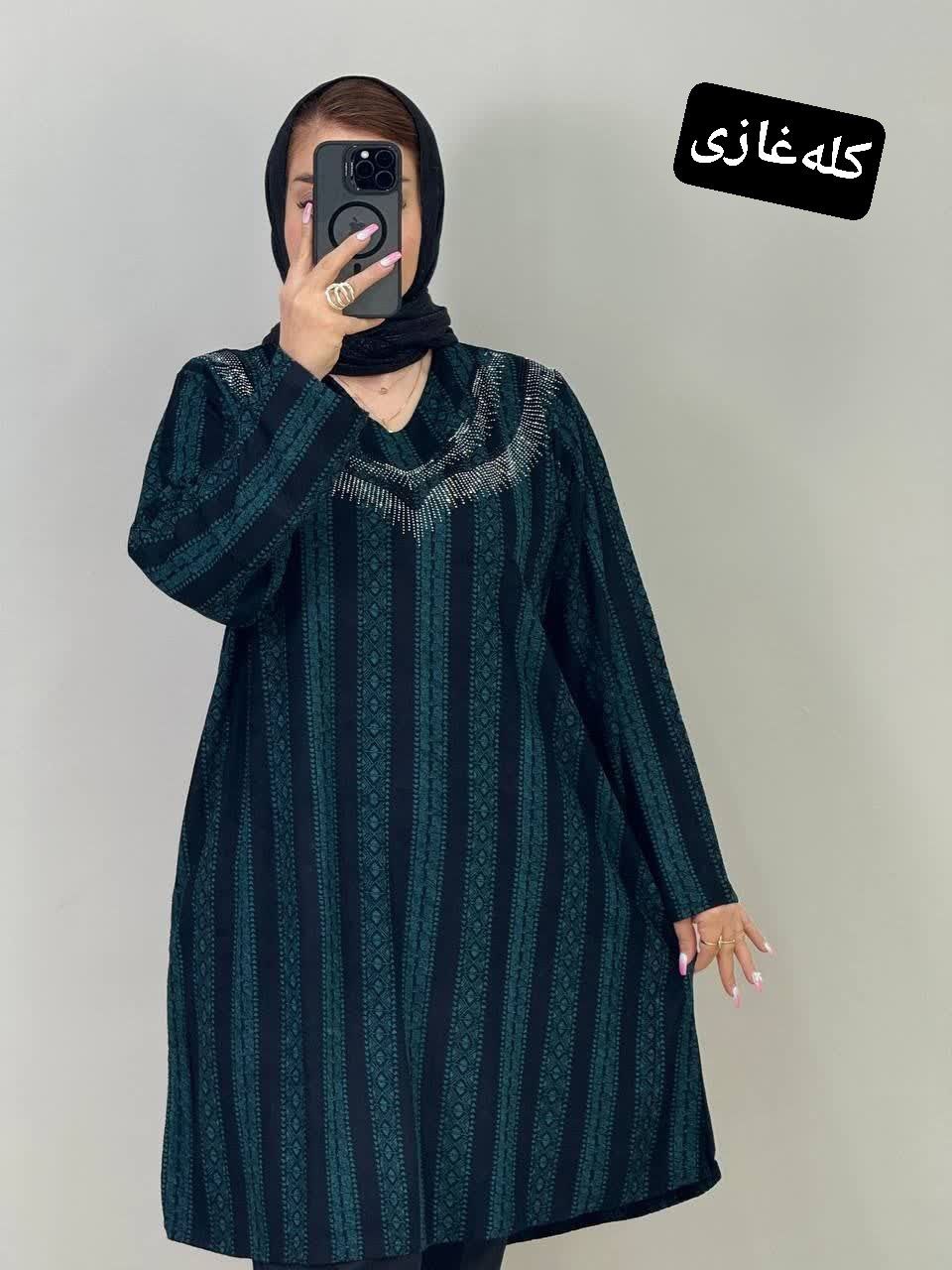 تونیک یقه هفت نگینی زنانه مرینوس گرم بالا