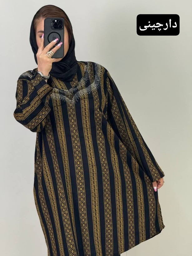 تونیک یقه هفت نگینی زنانه مرینوس گرم بالا