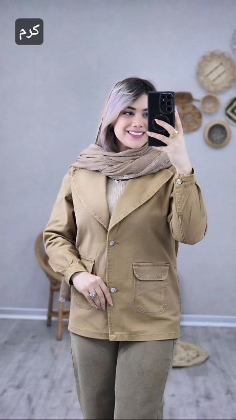 نام : مانتو کتی کتان LEVIS زنانه کتان جین گرم بالا سنگشور شده✅️