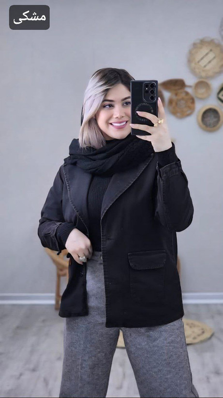 نام : مانتو کتی کتان LEVIS زنانه کتان جین گرم بالا سنگشور شده✅️
