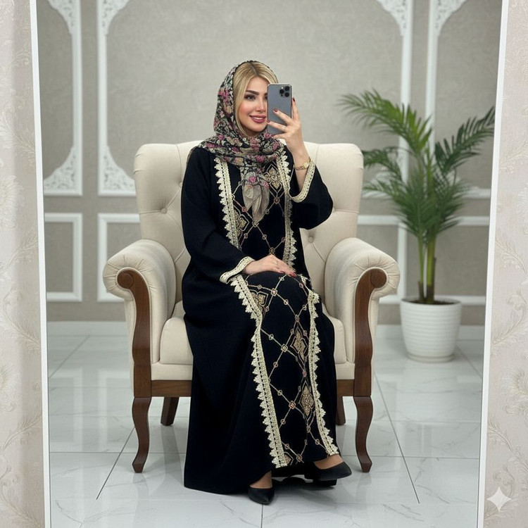 ماکسی پونه جنس : کراش درجه یک زنانه دو سایز مشکی