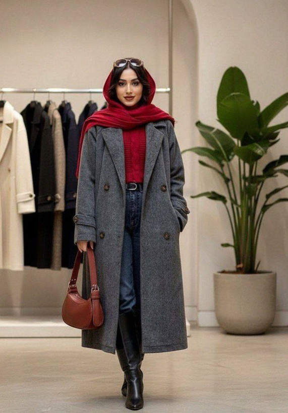 نام : پالتو رخساره جنس : فوتر جناقی کوبیده شده رنگ بندی : ژورنال سایز ها : فری زنانه