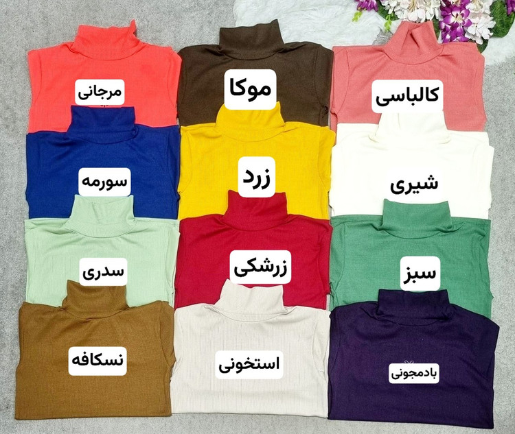 یقه اسکی باربی فانریپ زنانه بادمجونی - زرد - زرشکی - سبز - سدری - سورمه - شیری - مرجانی - نسکافه فری 36-44