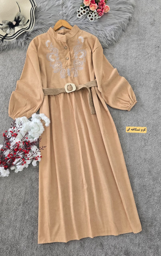 کفتان گلدوزی ترمه مخمل کبریتی ریز زنانه زرشکی, سبزیشمی, سرمه ای, موکا, طوسی, کرم نسکافه ای, مشکی فری سایز
