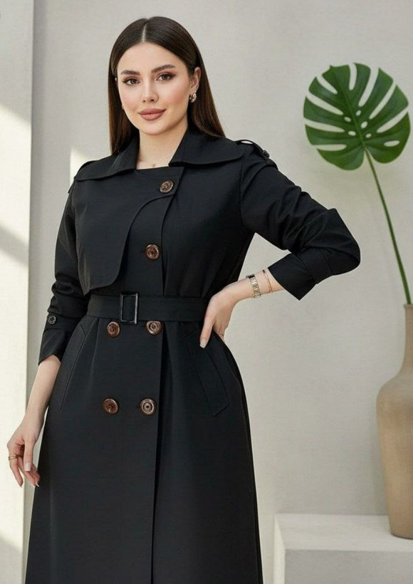 مانتو بارانی پریسا کتان کجراه گرم بالا زنانه سبز , قهوه.ای , مشکی , سرمه ای فری40_48 ,