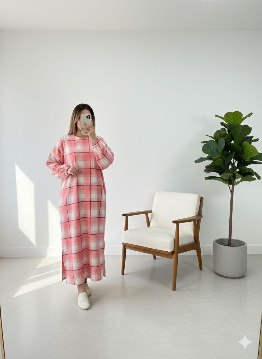 کفتان چهارخونه بیتا  زنانه : چهارخونه پشمی گرم بالا    🌈رنگ  آبی , بنفش , صورتی , فری سایز