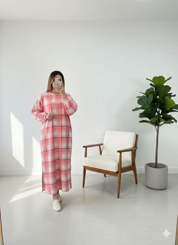 کفتان چهارخونه بیتا زنانه : چهارخونه پشمی گرم بالا 🌈رنگ آبی , بنفش , صورتی , فری سایز