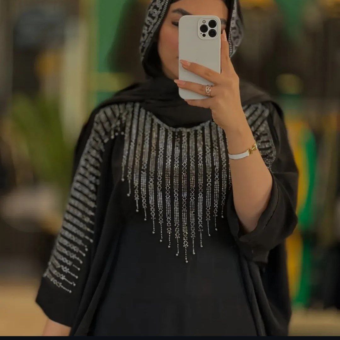 عبا افروز زنانه الیزه درجه یک ❣رنگ مشکی ❣سایز فری 38/52
