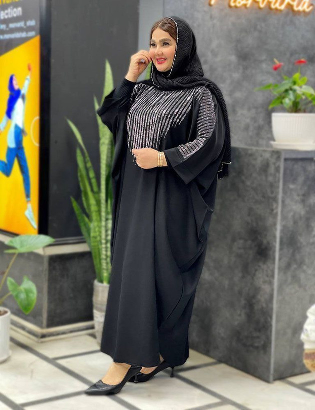 عبا افروز زنانه الیزه درجه یک ❣رنگ مشکی ❣سایز فری 38/52