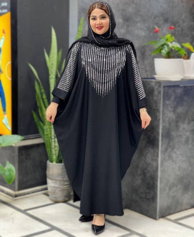 عبا افروز زنانه الیزه درجه یک ❣رنگ مشکی ❣سایز فری 38/52
