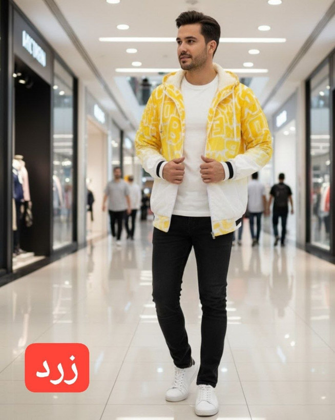 🖋نام : کاپشن مردانه ستار چاپی 👚جنس : مموری چاپی داخل خز 🌈 زرد , قرمز , کرم , خاکستری , دودی , خردلی , سایزها : L , xl , xxl ,