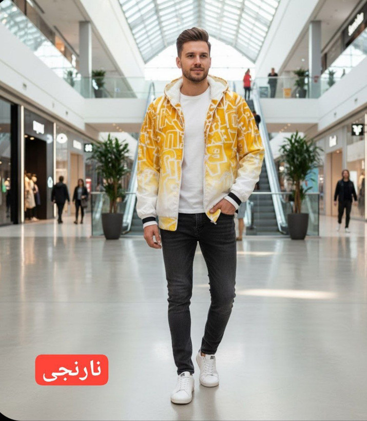 🖋نام : کاپشن مردانه ستار چاپی 👚جنس : مموری چاپی داخل خز 🌈 زرد , قرمز , کرم , خاکستری , دودی , خردلی , سایزها : L , xl , xxl ,