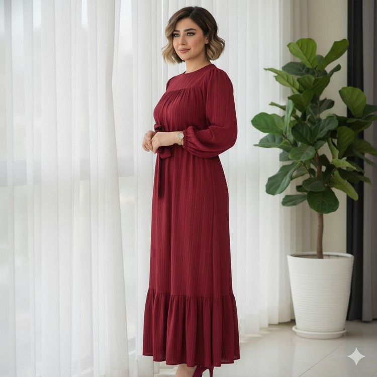 ماکسی چیتا 👚جنس : کراش دلتا رنگ بندی : زرشکی , طوسی , خردلی , سفید , قهوه.ایی ,سایزها : 1 , 2 , زنانه