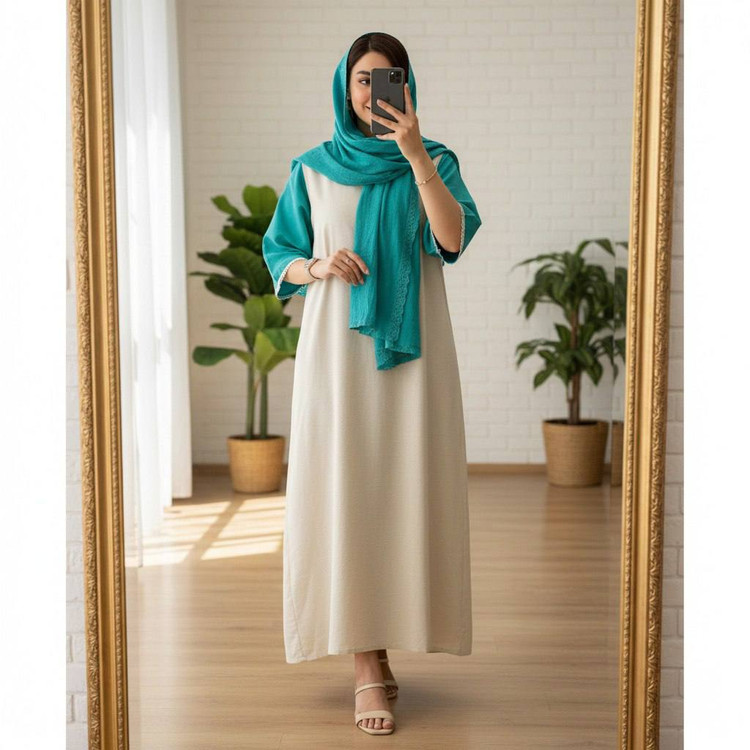 دوتیکه خاطره جنس : لینن نچرال با کیفیت رنگ بندی : سبز چمنی, سبزتیره, فیروزه ای سایز ها : فری زنانه