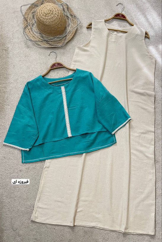 دوتیکه خاطره جنس : لینن نچرال با کیفیت رنگ بندی : سبز چمنی, سبزتیره, فیروزه ای سایز ها : فری زنانه