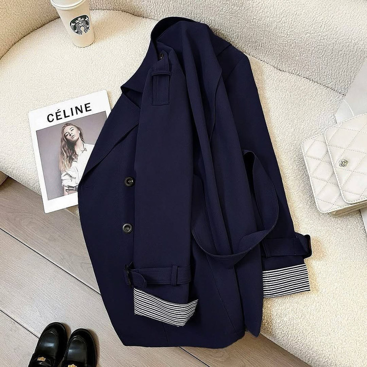 ترنچ کت مهسو 👚جنس : کتان سبز , مشکی , سرمه.ای , طوسی , شتری , : 1 , 2 ,