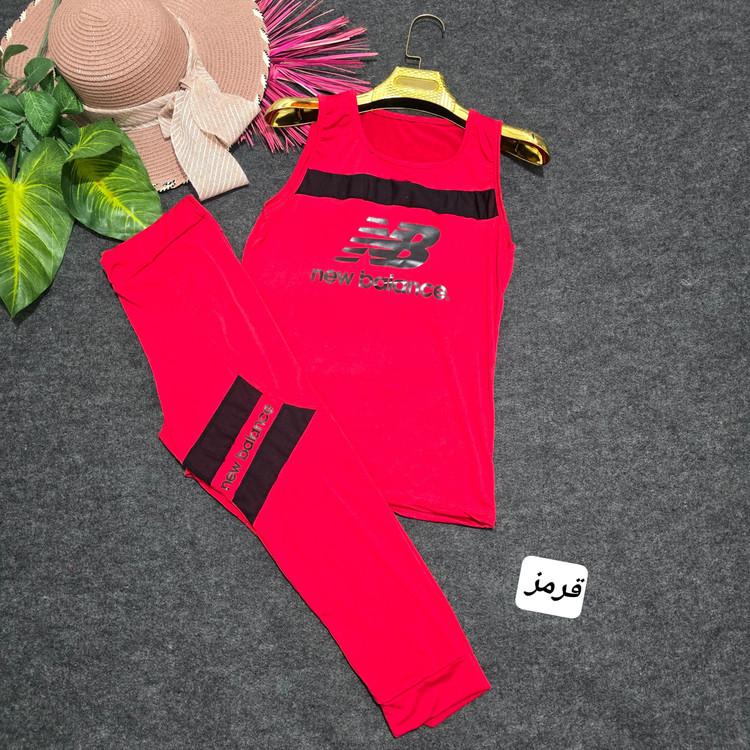 ست ورزشی نیو بالانس جنس: فلامنت فوووول کش فری سایز بنفش - زرشکی - سبزابی - سبزفسفری - طوسی - قرمز - کله غازی زنانه