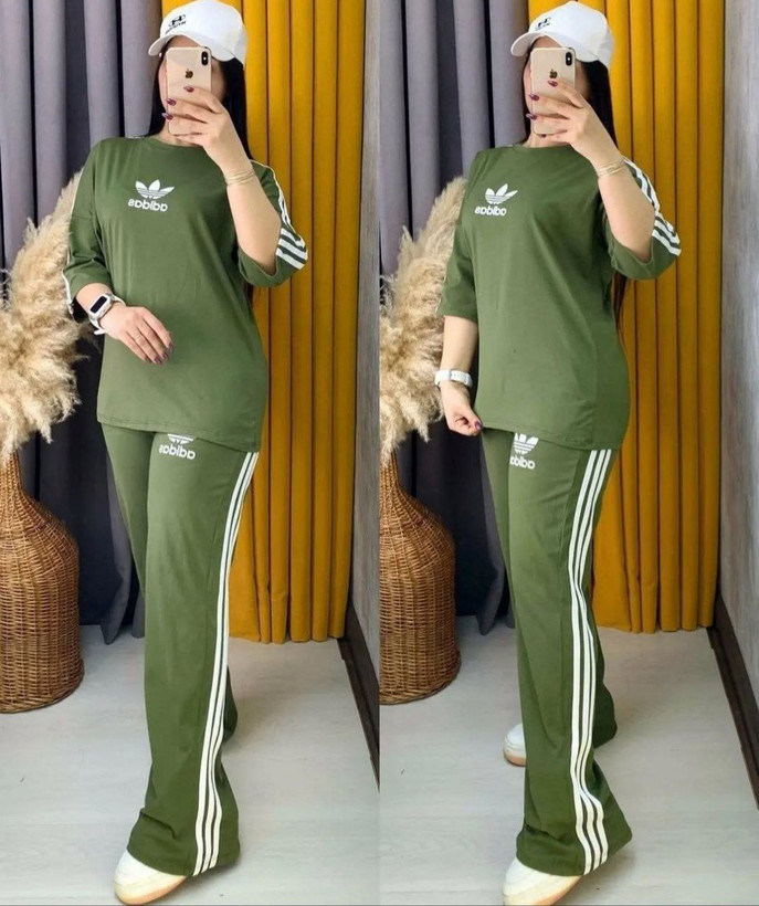 تیشرت و شلوار آدنیس 💞جنس : اسپان پنبه باکیفیت بنتون, زرشکی, صورتی, نسکافه ای روشن زنانه فری سایز