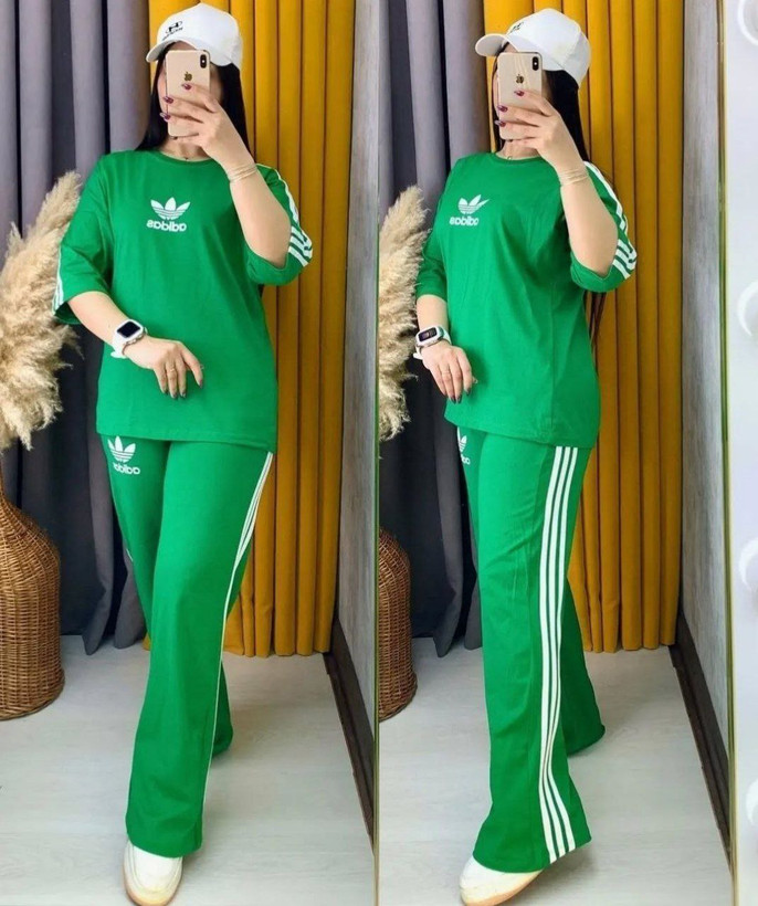 تیشرت و شلوار آدنیس 💞جنس : اسپان پنبه باکیفیت بنتون, زرشکی, صورتی, نسکافه ای روشن زنانه فری سایز