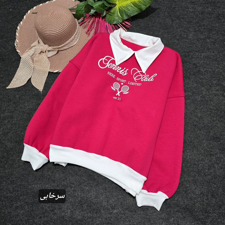 هودی داخل کرکدار یقه شکاری 💎 جنس: دورس اسپان داخل کرکدار ابی - بنفش - سبز - سرمه ای - مشکی زنانه فری سایز