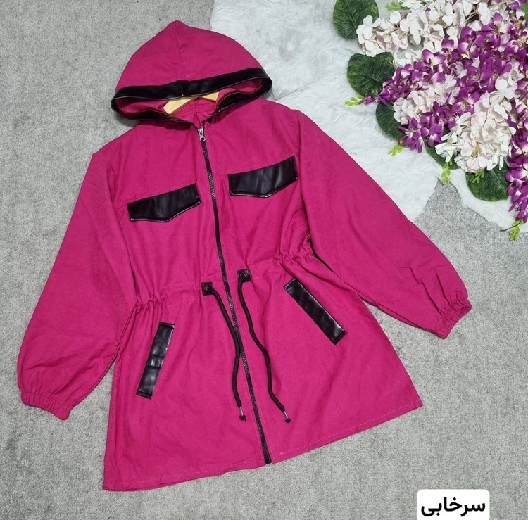 بارانی گیلدا جنس: میکرو استخونی - زرد - سبز - سرخابی - شکلاتی - مشکی فری سایز زنانه
