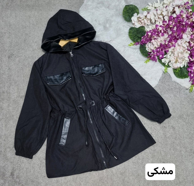 بارانی گیلدا جنس: میکرو استخونی - زرد - سبز - سرخابی - شکلاتی - مشکی فری سایز زنانه