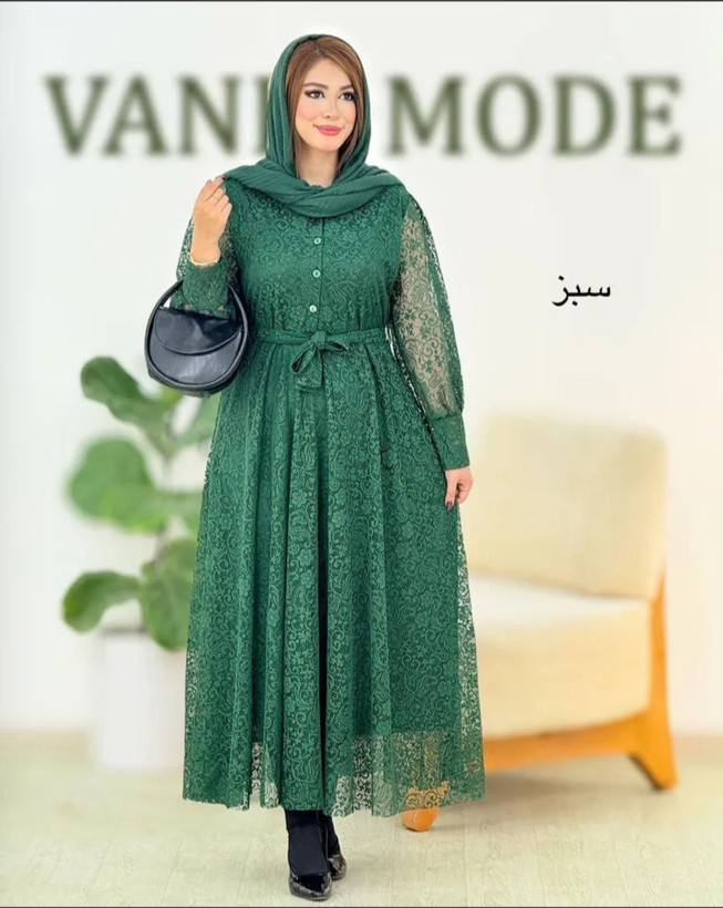 پیراهن گیپور مهلا جنس : گیپور مشکی , سورمعی , سبز , قرمز , کرم , زنانه فری سایز