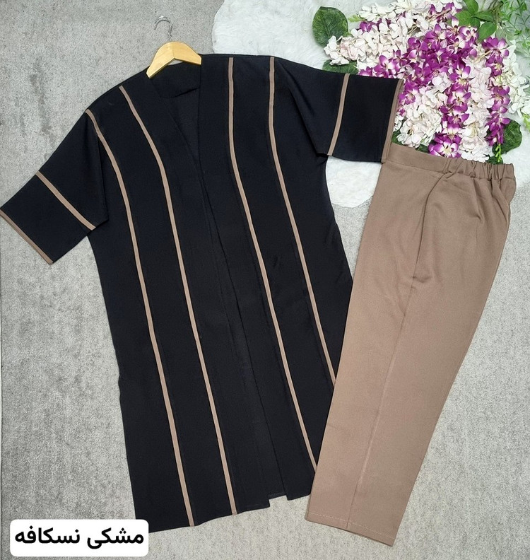 ست مانتو شلوار ستاره جنس: مازراتی درجه1 (کیفیت تضمینی) سایز1 - سایز2 - سایز3 سورمه - مشکی،نسکافه - نسکافه،شیری زنانه