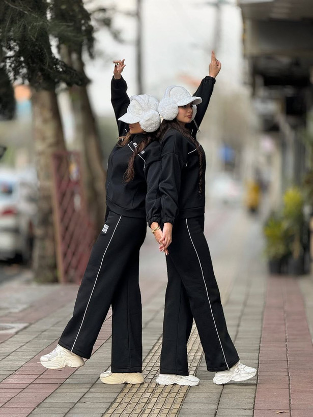 ست اسپرت miu miu🍂 جنس : دورس مشکی فری سایز