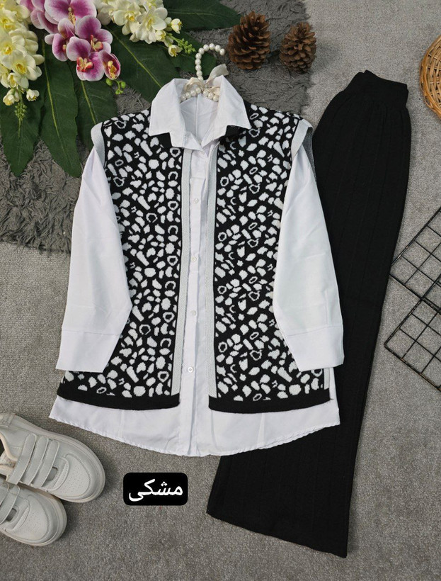 جلیقه شلوار بافت 💞جنس : بافت باکیفیت زنانه فری سایز ذغالی, ذغالی کد دو, سدری, طوسی, طوسی کد دو, کرم, کرم کد دو, مشکی, مشکی کد دو, نسکافه ای