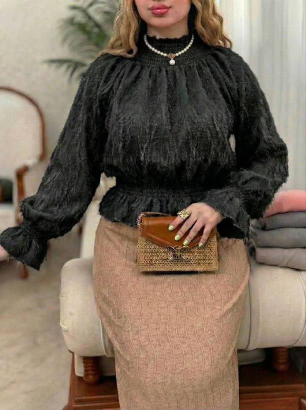 شومیز مجلسی مریلا جنس : حریر موهر وارداتی💞آبی روشن, سفید, کالباسی,مشکی, هلویی فری سایز زنانه
