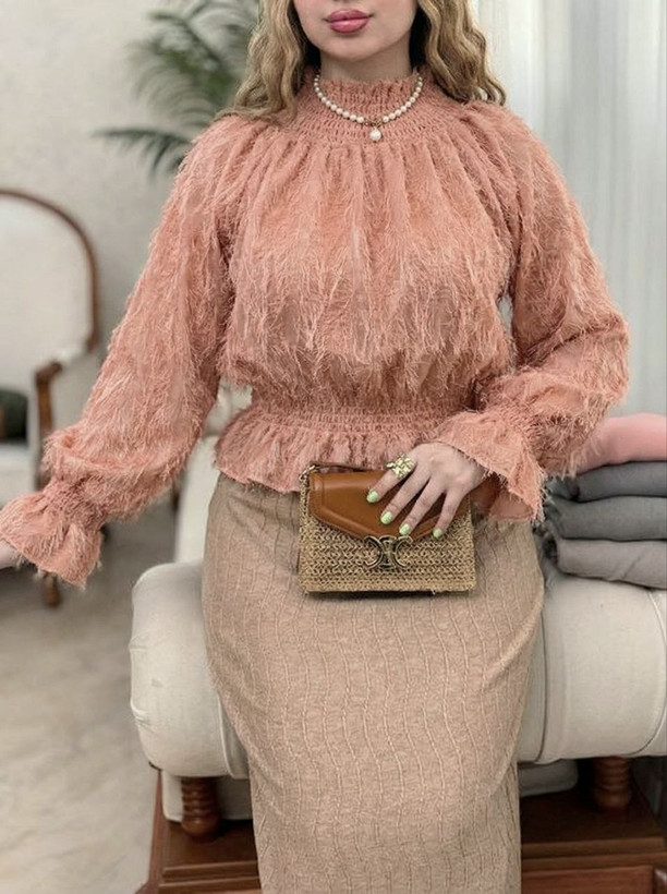 شومیز مجلسی مریلا جنس : حریر موهر وارداتی💞آبی روشن, سفید, کالباسی,مشکی, هلویی فری سایز زنانه