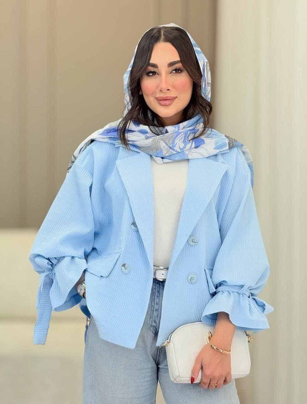 کت پارمیدا جنس: السا درجه1 ابی - سدری - سورمه - نارنجی،ملایم - نسکافه - یشمی
