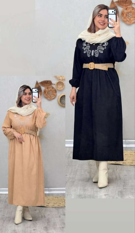 کفتان گلدوزی ترمه جنس : مخمل کبریتی ریز سبزیشمی, سرمه ای, طوسی, کرم نسکافه ای, مشکی, موکا فری سایز زنانه