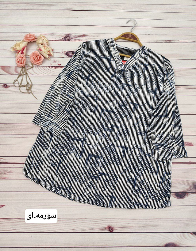 شومیز لارا جنس : زیکو پلیسه طرحدار اعلا مشکی , سورمه.ای , سبز , موکا , فری سایز زنانه