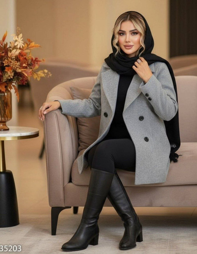 : پالتو کتی عقیق مشکی,دودی,کرم نخودی,طوسی جنس : موهر پشمی فری سایز زنانه