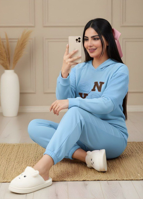 ست بلوز شلوار قلب جنس : سنگشور و تدی آبی , طوسی , کرم , پستهای , صورتی , فری سایز زنانه