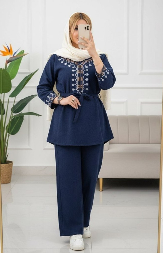 ست تونیک شلوار شرمین جنس : مخمل کبریتی ریز زرشکی, سبززیتونی, سبزیشمی, سرمه ای, طوسی, کرم, مشکی, موکا