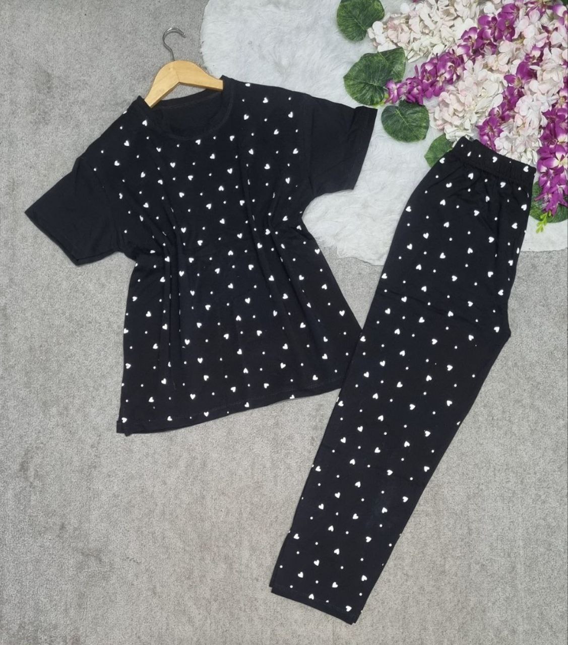 ست قلبی 🧵 جنس: پنبه : اجری - بنفش - خردلی - سدری - مشکی - کرمی فری سایز