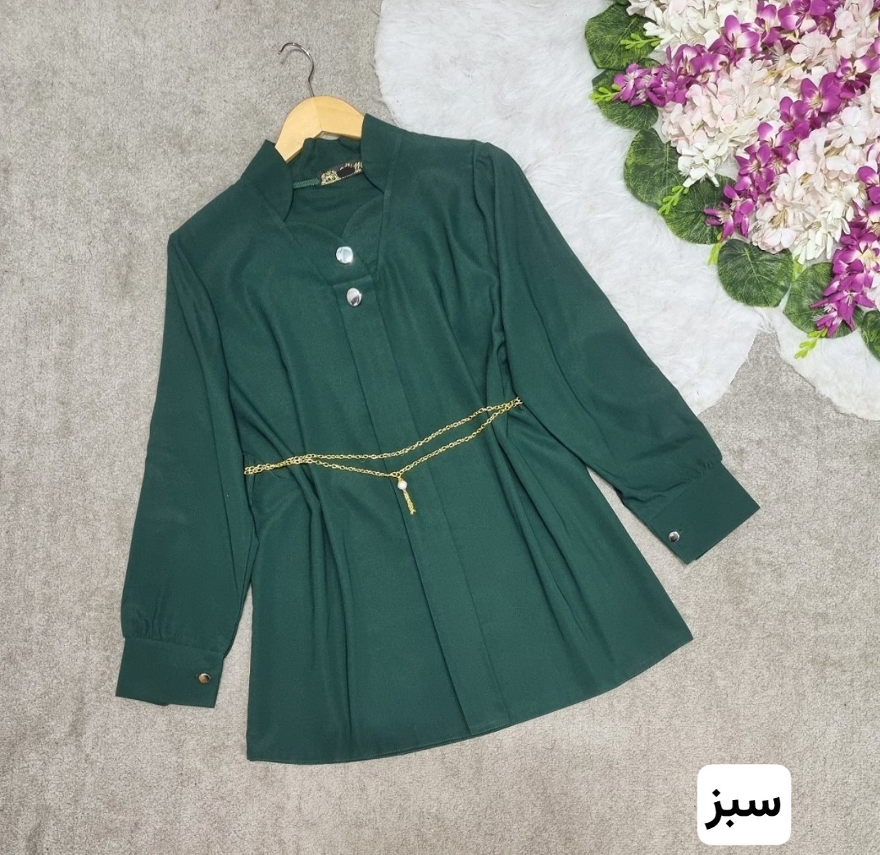 شومیز یقه دلبر جنس: الیزه اجری - سبز - سفید - طوسی - مشکی - نسکافه - کرمی سایز بندی زنانه